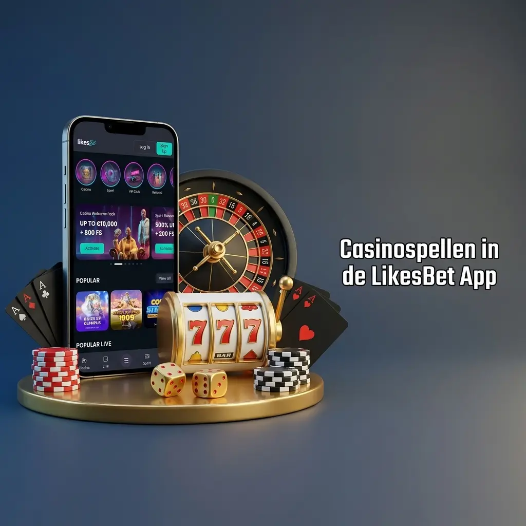 Casinospellen in de LikesBet app: slots, live roulette, blackjack en crash games van topаanbieders