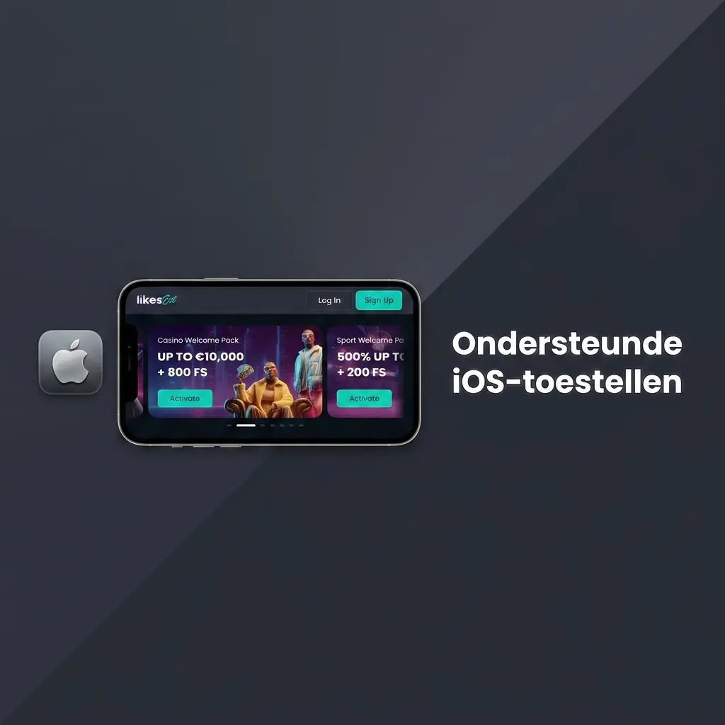 Ondersteunde iOS-toestellen voor LikesBet, waaronder iPhone 12 tot 16 Pro Max en iPad modellen met iOS 14.0+