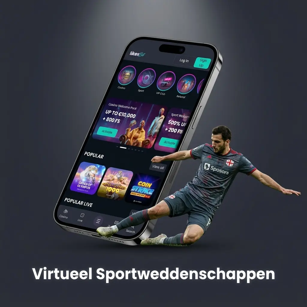 Virtueel sportweddenschappen op LikesBet met computergegenereerde wedstrijden 24/7 beschikbaar
