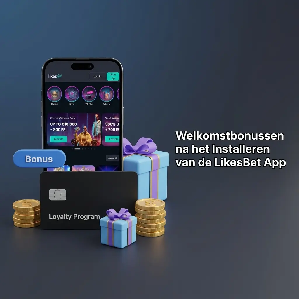 LikesBet app welkomstbonussen: casino tot 10.000 EUR, sport 500% tot 1.500 EUR voor Nederlandse spelers